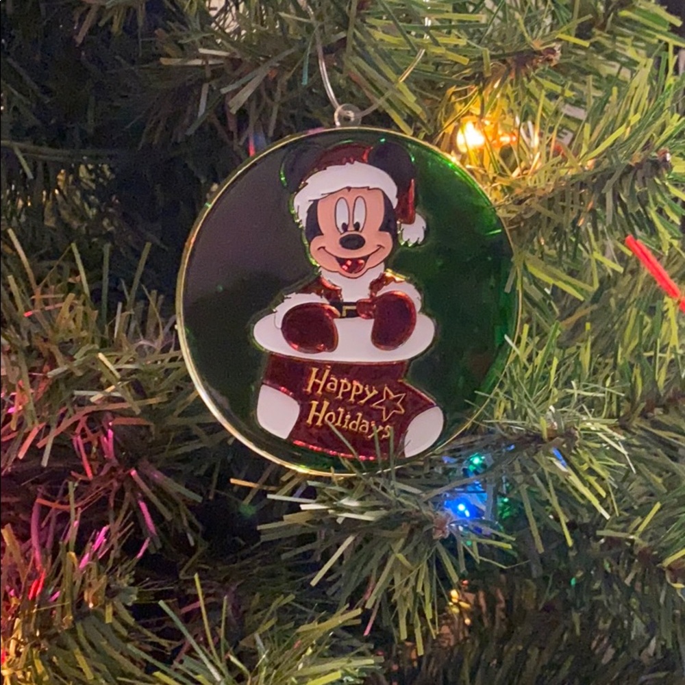 🎄Vintage Mickey Mouse Stained Glass Ornament🎄